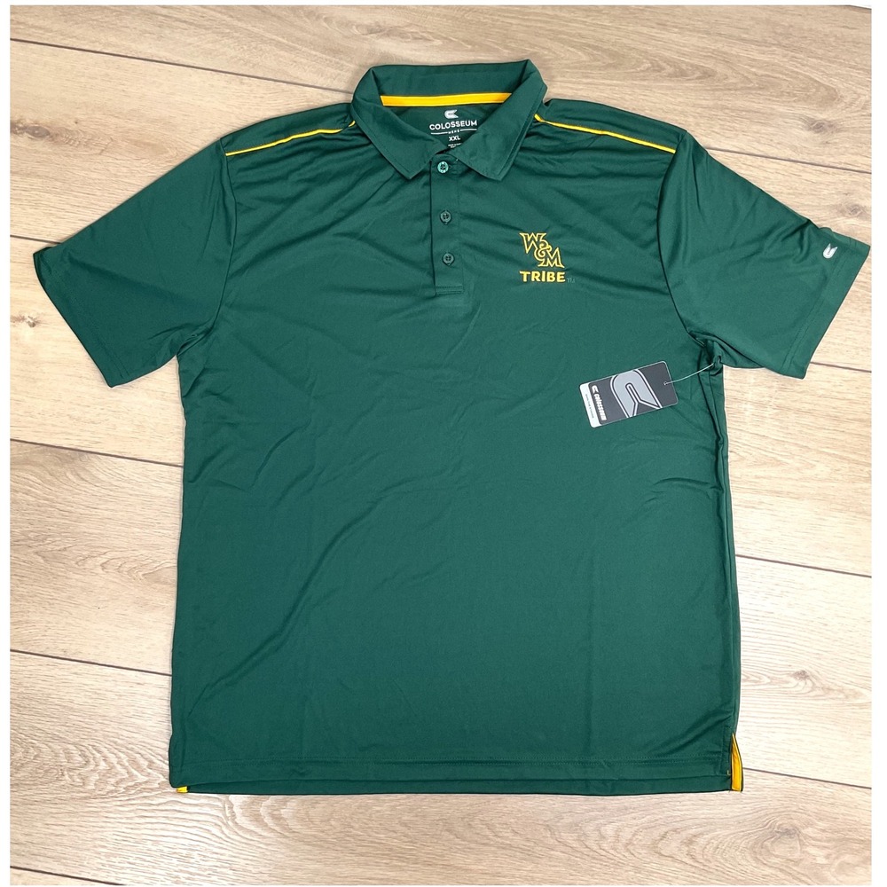 Colosseum William & Mary Tribe‎ Polo Shirt Athletic Fit Short Sleeve Men's XXL